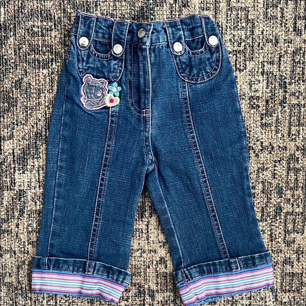 Disney Pooh Blue Jeans with Embroidery